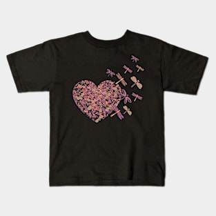 Dragonfly Heart Flying out of Heart Lover Classic Kids T-Shirt